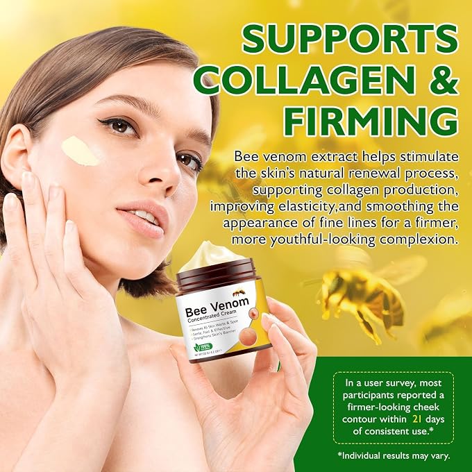 Grospe Bee Venom Comprehensive Cream, Skin Restoration Cream for Face & Body, Smoothes Wrinkles & Fine Lines, Reduce Blemishes, Natural Firms & Rejuvenates for All Skin Types 120g/4.2oz - Image 3