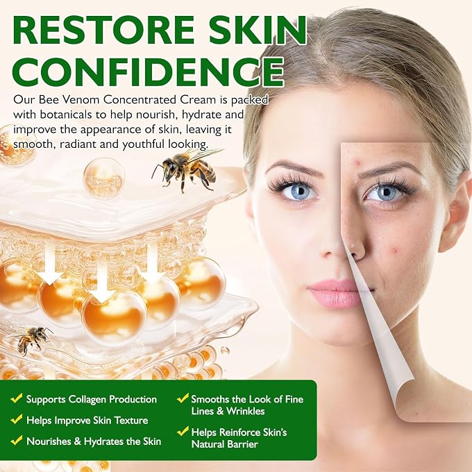 Grospe Bee Venom Comprehensive Cream, Skin Restoration Cream for Face & Body, Smoothes Wrinkles & Fine Lines, Reduce Blemishes, Natural Firms & Rejuvenates for All Skin Types 120g/4.2oz - Image 2