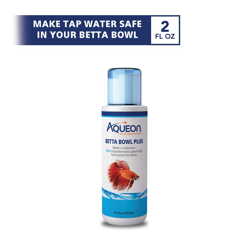Aqueon Aquarium Fish Tank Betta Bowl Plus Water Conditioner, 4 Ounce - Image 2