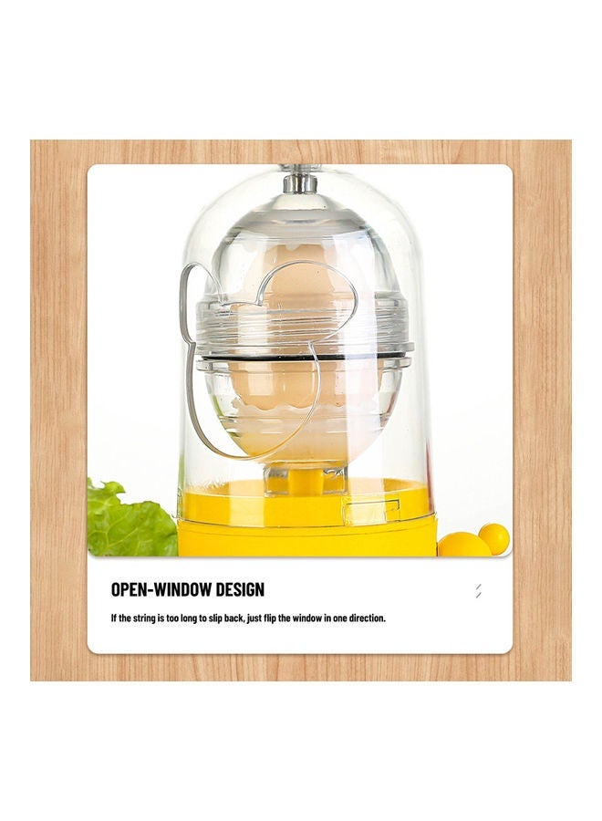 Manual Egg Shaker, Golden Egg Mixer with Transparent Cover, Hand-Cranked Egg Scrambler for Hard Boiled Eggs, Kitchen Gadget - Image 3
