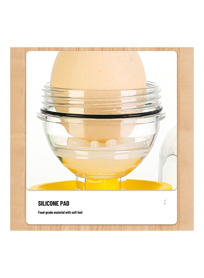 Manual Egg Shaker, Golden Egg Mixer with Transparent Cover, Hand-Cranked Egg Scrambler for Hard Boiled Eggs, Kitchen Gadget - Image 4