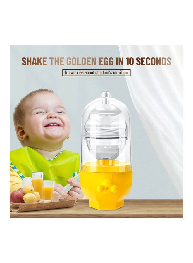 Manual Egg Shaker, Golden Egg Mixer with Transparent Cover, Hand-Cranked Egg Scrambler for Hard Boiled Eggs, Kitchen Gadget - Image 5
