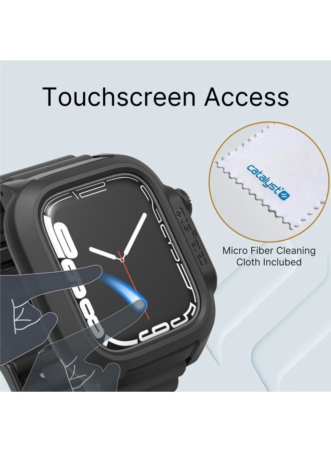 Catalyst Waterproof Case for Apple Watch Series 9/8/7 45mm - Silicone Band, Waterproof up to 330ft, Shockproof Against Shocks & Drops up to 6.6ft - Microfiber Cloth Included - Image 4