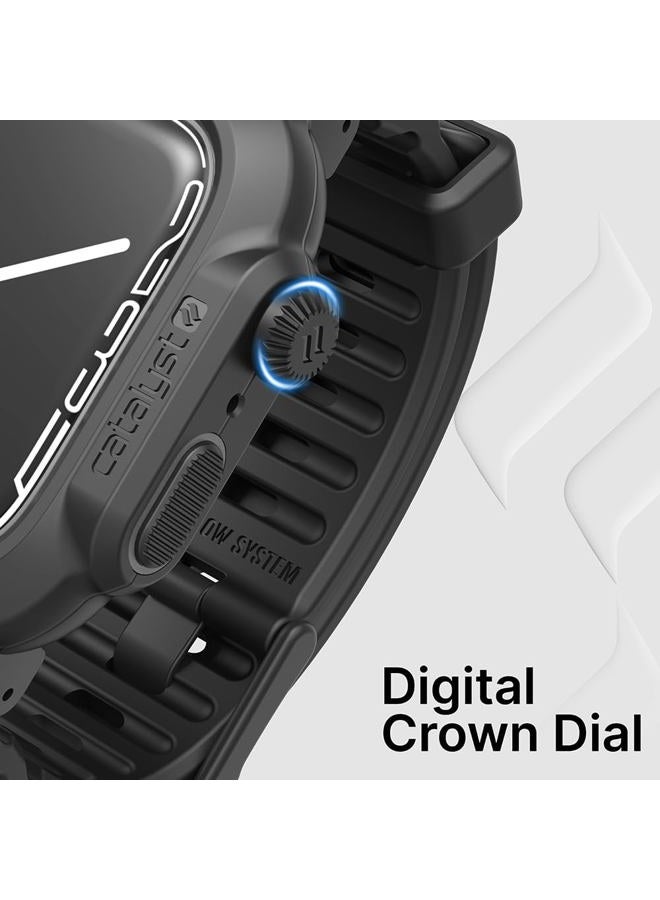 Catalyst Waterproof Case for Apple Watch Series 9/8/7 45mm - Silicone Band, Waterproof up to 330ft, Shockproof Against Shocks & Drops up to 6.6ft - Microfiber Cloth Included - Image 3