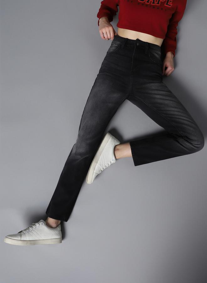 HIGH STAR High Rise Faded Straight Fit Jeans - Image 4