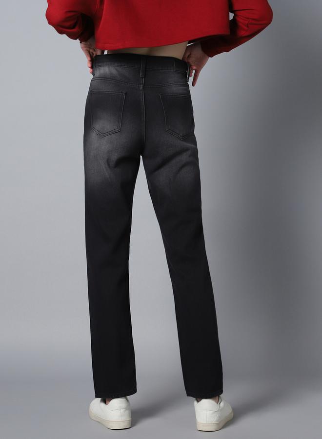 HIGH STAR High Rise Faded Straight Fit Jeans - Image 3