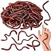 HLARTNET 20 Pcs Fake Earthworm Soft Stretchy Rubber Earthworm Lifelike Plastic Worm Trick for Halloween April Fools Day Party Decoration 7 Inch - Image 4