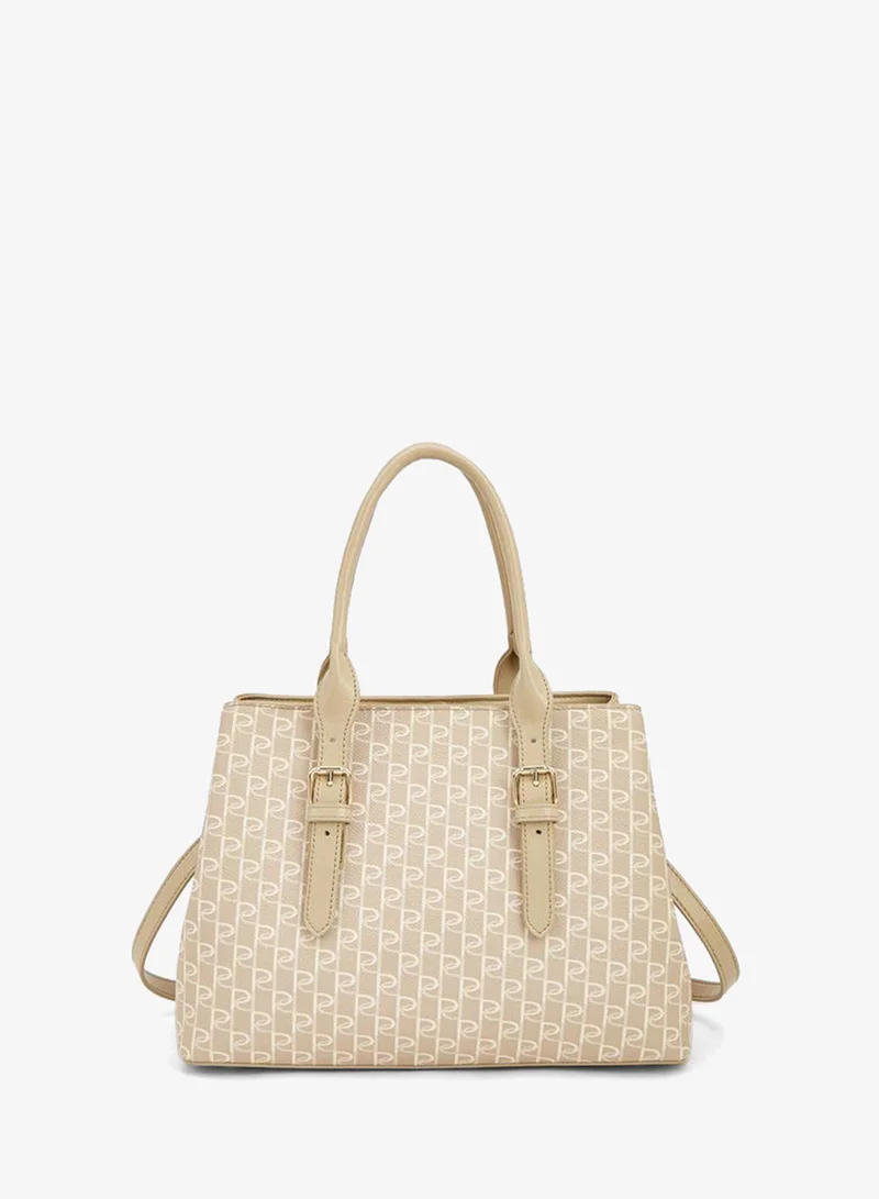 Paprika MULTICOLOR Monogram Print Tote Bag With Double Handles for Women | Best Price UAE