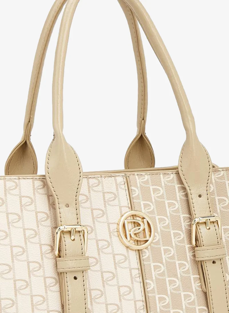 Paprika MULTICOLOR Monogram Print Tote Bag With Double Handles for Women | Best Price UAE