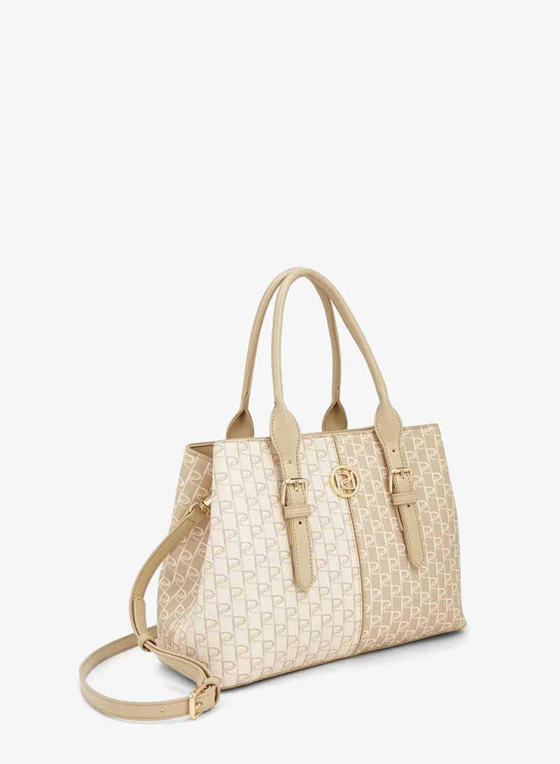 Paprika MULTICOLOR Monogram Print Tote Bag With Double Handles for Women | Best Price UAE