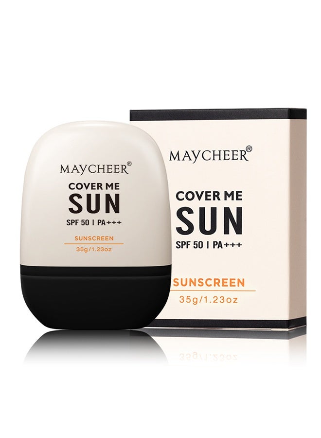MAYCHEER Cover Me Sun SPF 50 | PA+++ Sunscreen, High Protection Lightweight Sun Cream, Oil-Control Non-Greasy UV Defense for Face & Body 35g - Image 1