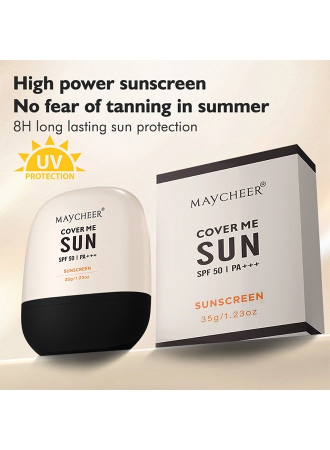 MAYCHEER Cover Me Sun SPF 50 | PA+++ Sunscreen, High Protection Lightweight Sun Cream, Oil-Control Non-Greasy UV Defense for Face & Body 35g - Image 4