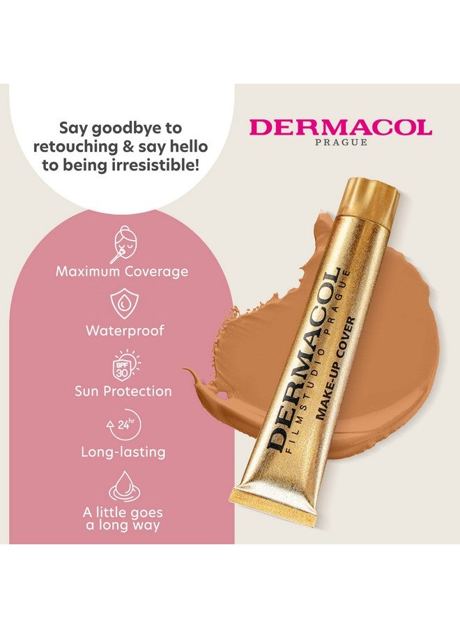 Dermacol - Full Coverage Foundation, Liquid Makeup Matte Foundation with SPF 30, Waterproof Foundation for Oily Skin, Acne, & Under Eye Bags, Long-Lasting Makeup Products, 30g, Shade 224 - Image 5