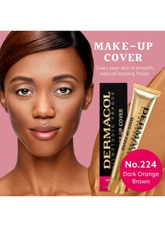 Dermacol Dermacol - Full Coverage Foundation, Liquid Makeup Matte Foundation with SPF 30, Waterproof Foundation for Oily Skin, Acne, & Under Eye Bags, Long-Lasting Makeup Products, 30g, Shade 224  - Image 3