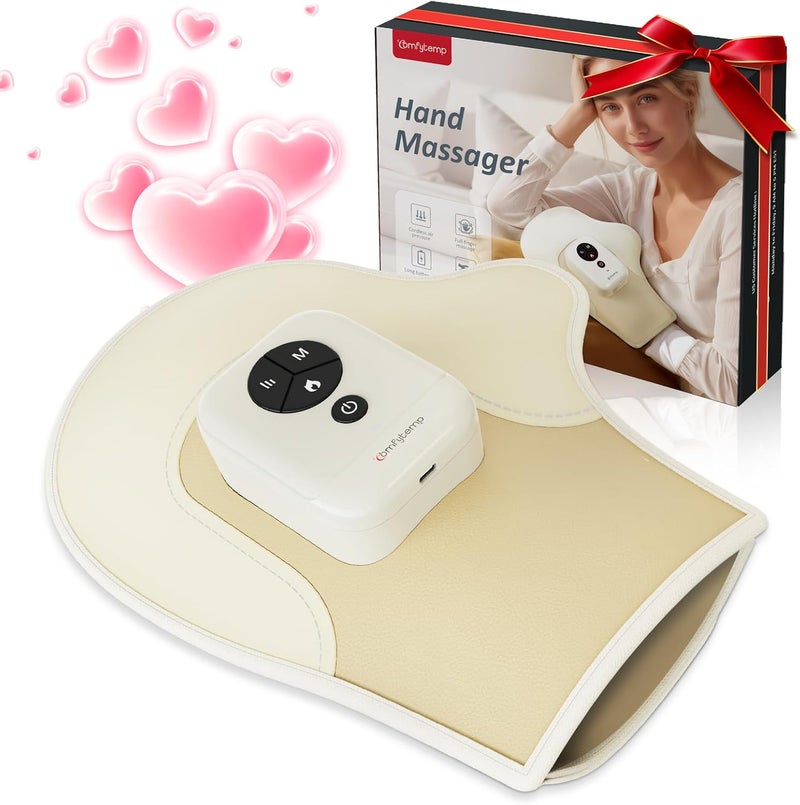 Comfytemp مدلك اليدين كومفيتمب مع ضغط حراري تدليك يد ساخن لمتلازمة النفق الرسغي والتهاب المفاصل مدلك معصم لاسلكي هدايا للأم - Image 1