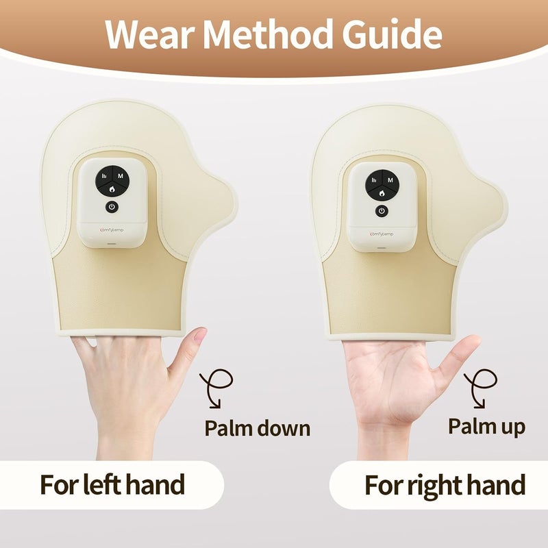 Comfytemp مدلك اليدين كومفيتمب مع ضغط حراري تدليك يد ساخن لمتلازمة النفق الرسغي والتهاب المفاصل مدلك معصم لاسلكي هدايا للأم - Image 4
