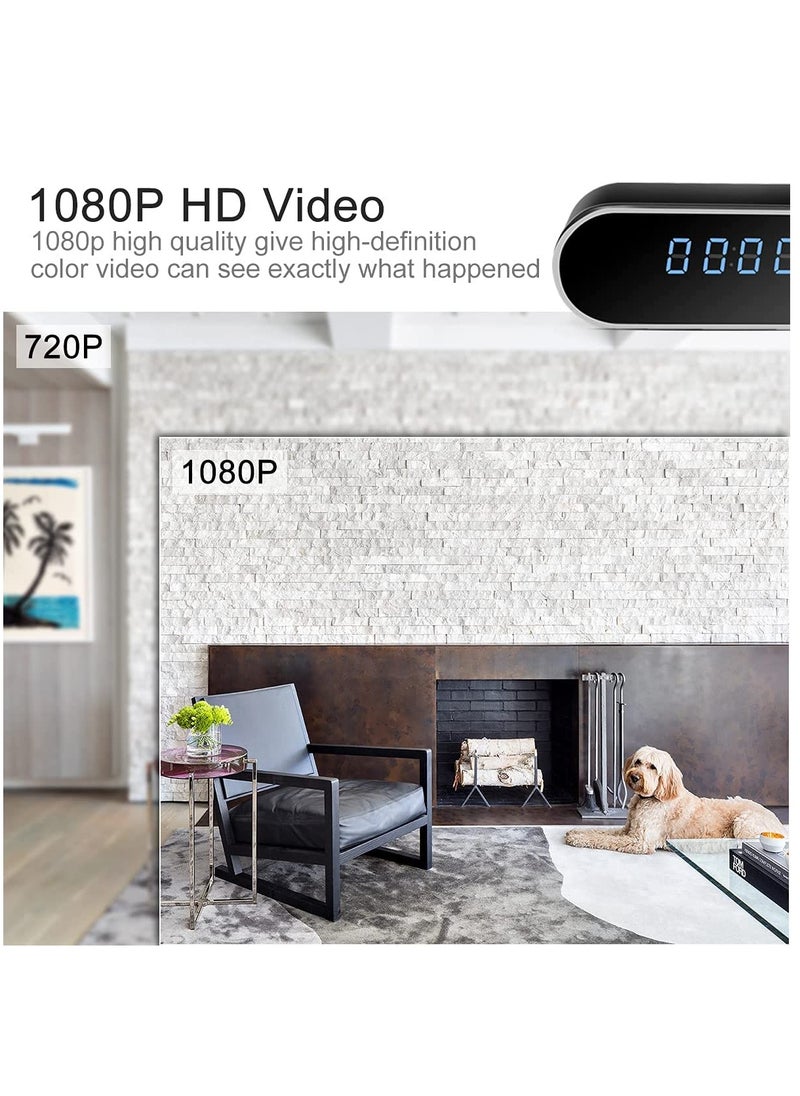 Generic - Hidden Camera Clock, HD 1080P WiFi Hidden Spy Alarm Clock Camera with Night Vision/Motion Detection/Loop Recording, Wireless Security Nanny Cam for Home and Office-Support iOS/Android No Audio - Image 1