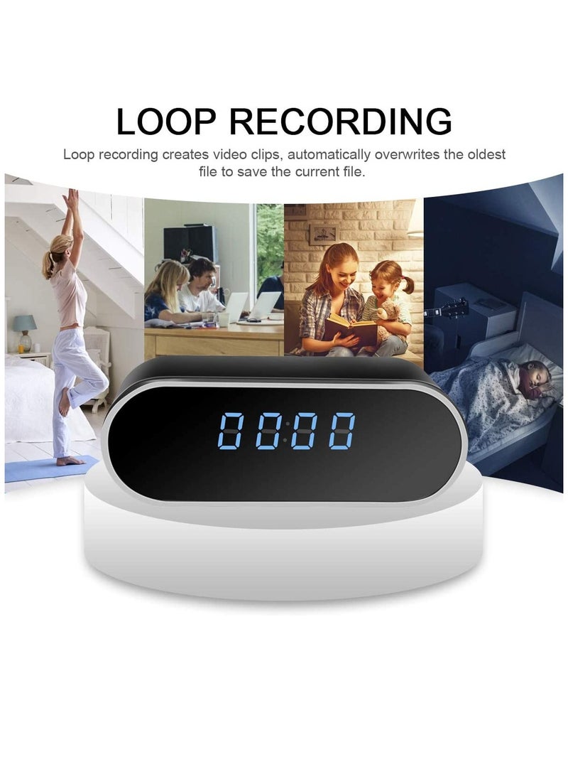Generic - Hidden Camera Clock, HD 1080P WiFi Hidden Spy Alarm Clock Camera with Night Vision/Motion Detection/Loop Recording, Wireless Security Nanny Cam for Home and Office-Support iOS/Android No Audio - Image 1