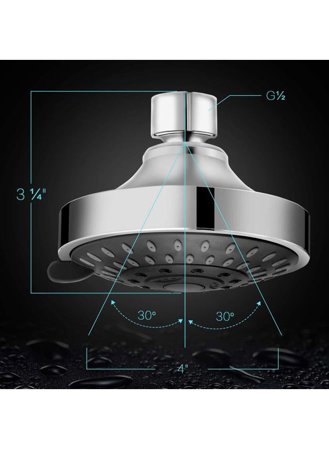 WarmSpray High Pressure Shower Head for Shower with 5 Settings High Flow Bath Showerhead - Image 4