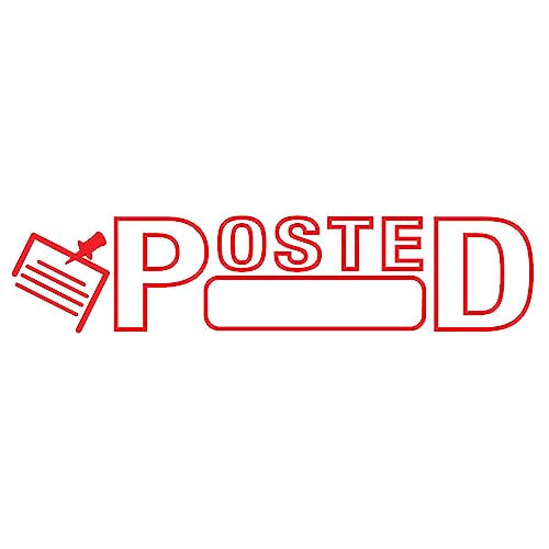 AccuStamp Accu-Stamp2® Pre-Ink Message Stamp, "Posted", Red - Image 2