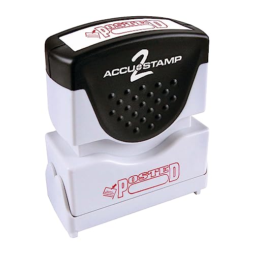 AccuStamp Accu-Stamp2® Pre-Ink Message Stamp, "Posted", Red - Image 1