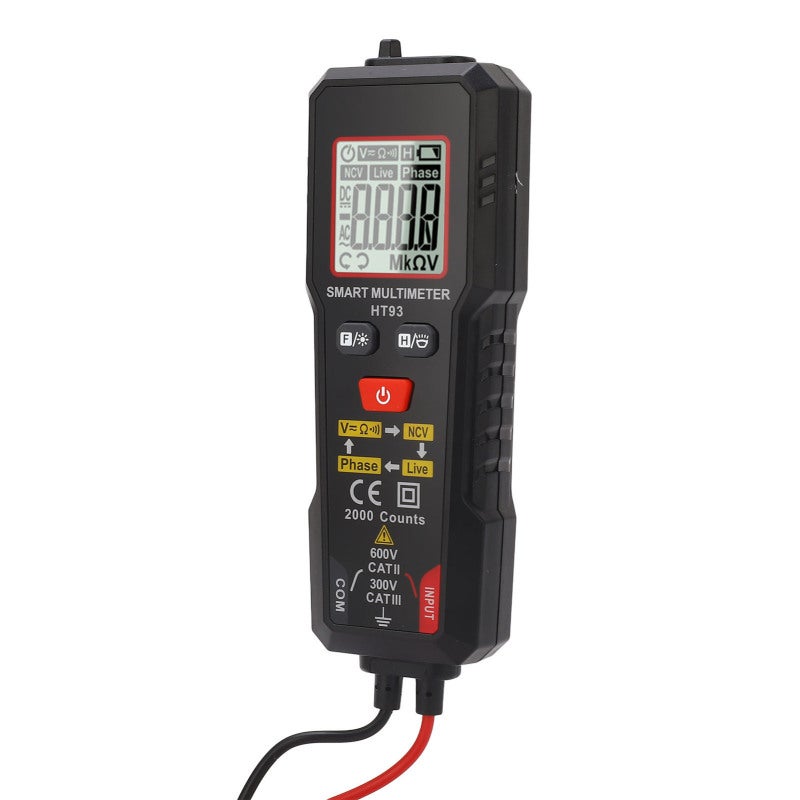 Digital Multimeter 4000 Count Intelligent Auto-Ranging with Non-Contact Voltage Test - Data Hold Backlight Display for Homeowners Automotive DIY - Image 4
