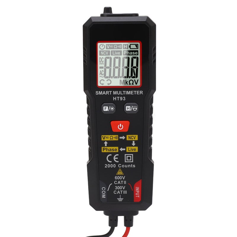 Digital Multimeter 4000 Count Intelligent Auto-Ranging with Non-Contact Voltage Test - Data Hold Backlight Display for Homeowners Automotive DIY - Image 5