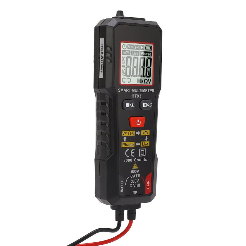 Digital Multimeter 4000 Count Intelligent Auto-Ranging with Non-Contact Voltage Test - Data Hold Backlight Display for Homeowners Automotive DIY - Image 2