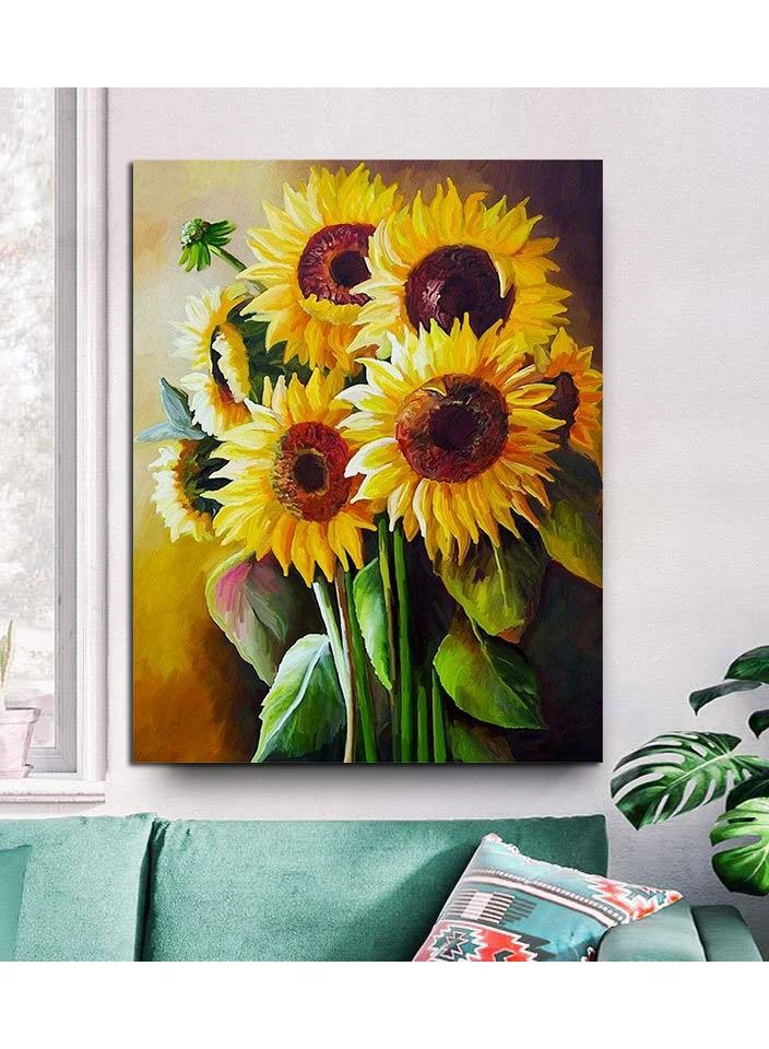 DIY 5D Diamond Painting Kits for Adults Kids Full Drill Round Crystal Rhinestone Gem Dimond Art Begginner Perfect Home Wall Decor Sunflowers - Image 4