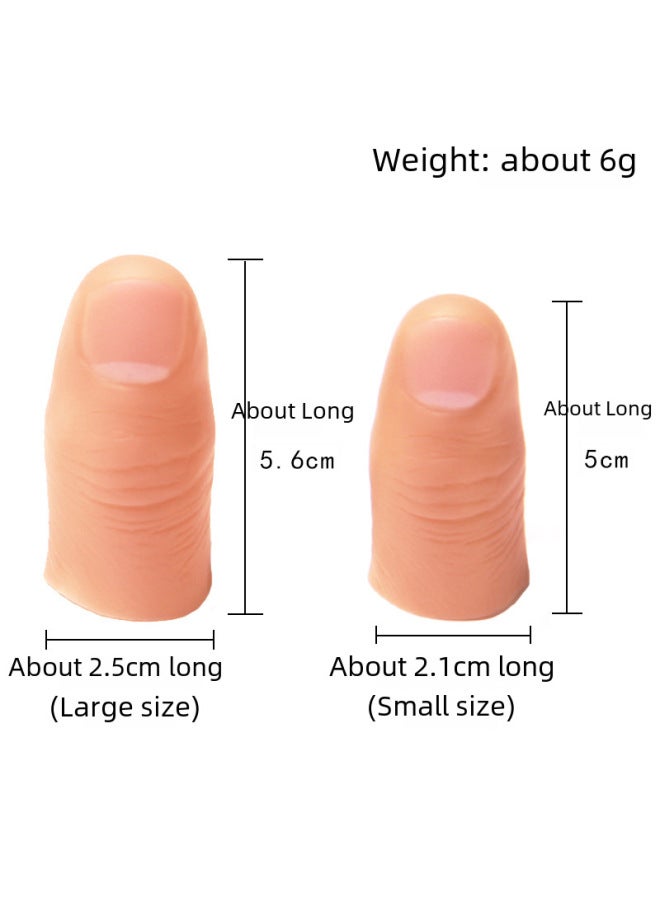 Thumb Cover Scarf Disappearing Finger Sleeve False Finger White Paper Coin Magic Close-up Magic Toy-Color:Index Finger, Middle Finger, Ring Finger (hard)  - Image 3