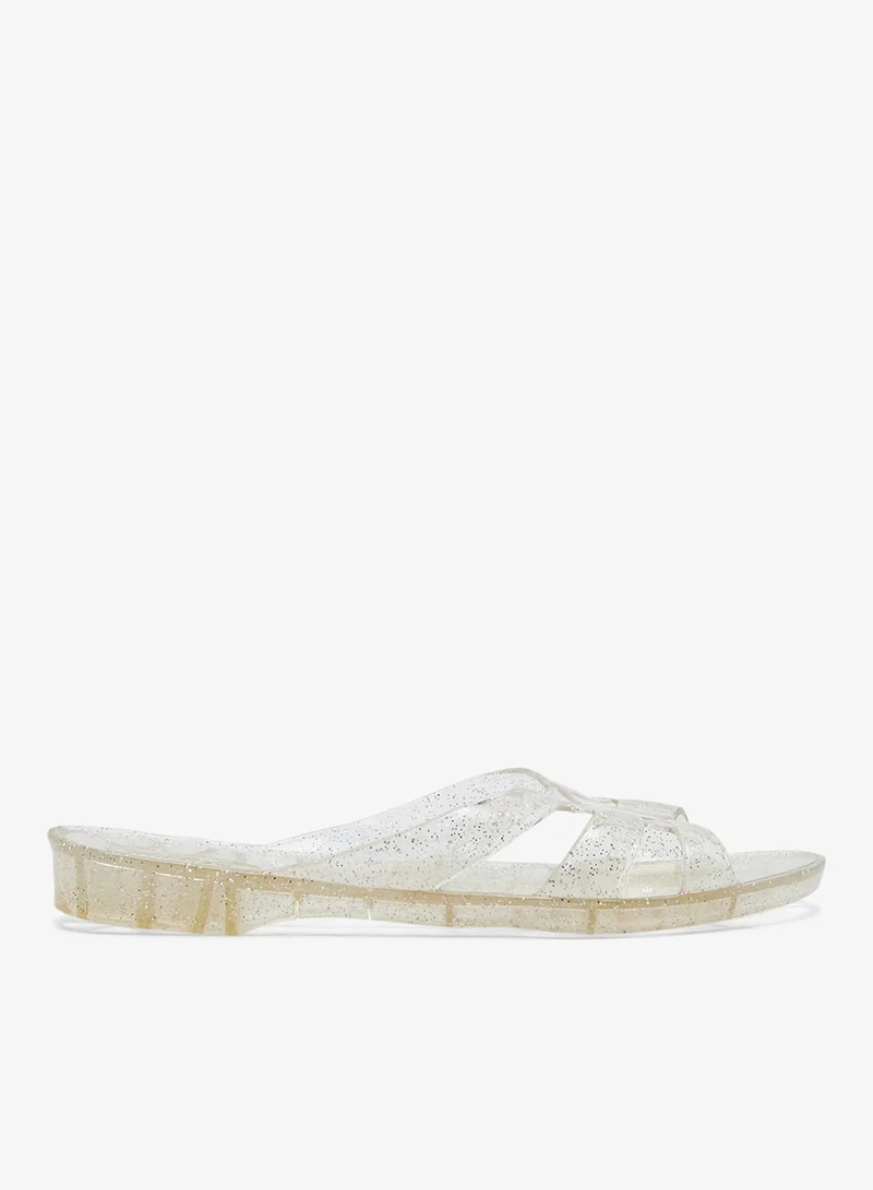 Ginger Jelly Strap Detail Flats