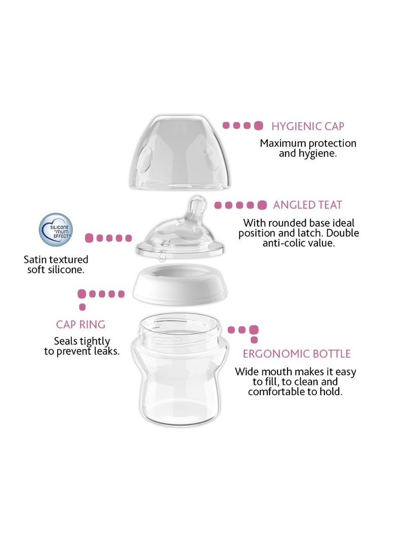 Chicco NaturalFeeling Baby Feeding Bottle 150ml, Soft Silicone Teat, Newborn - Image 3