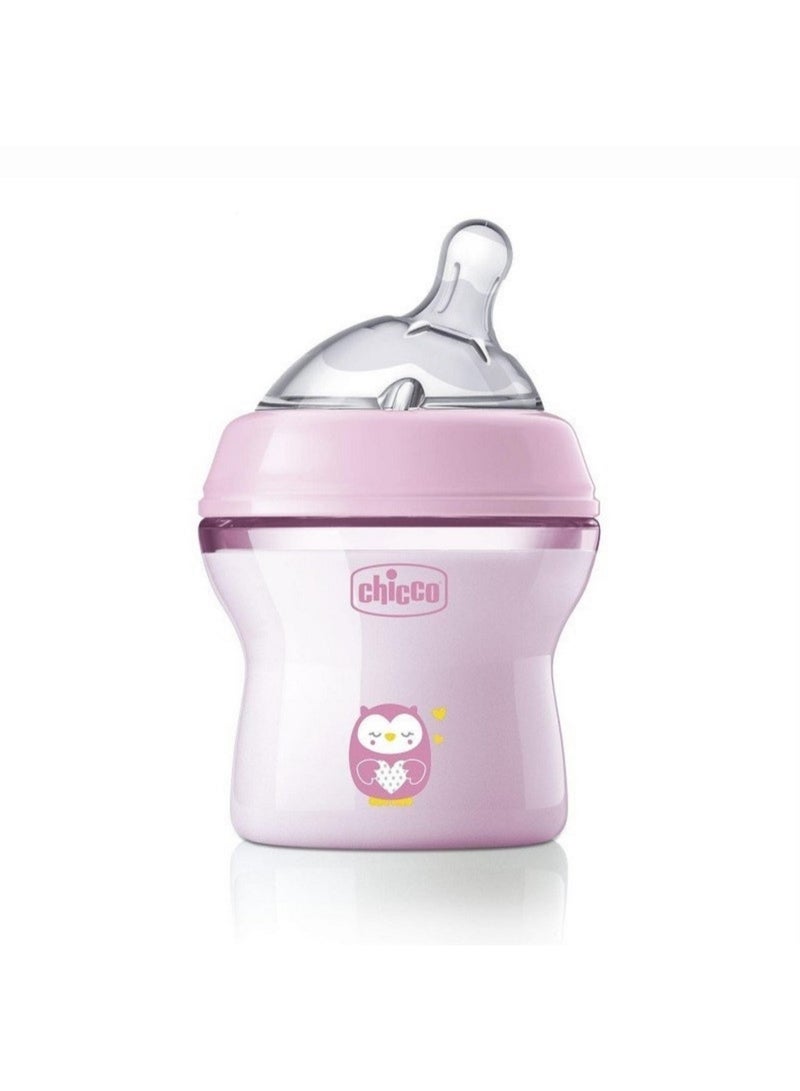 Chicco NaturalFeeling Baby Feeding Bottle 150ml, Soft Silicone Teat, Newborn - Image 1