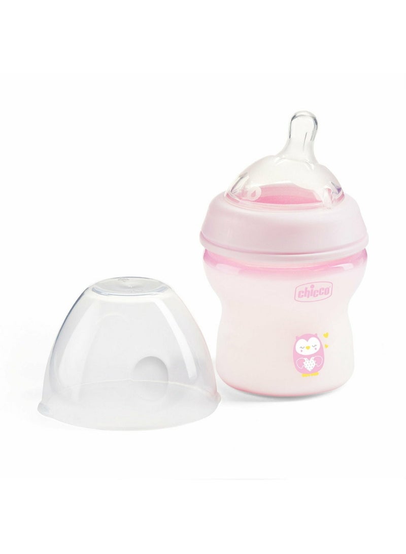 Chicco NaturalFeeling Baby Feeding Bottle 150ml, Soft Silicone Teat, Newborn - Image 2
