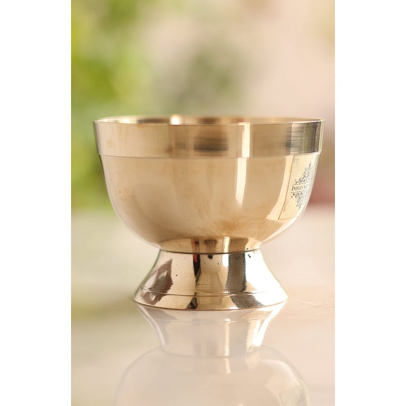 INDIAN ART VILLA Bronze Shine Finish Ice Cream Bowl with Bronze Bottom, 200 ml (Pack of 4) - Image 4