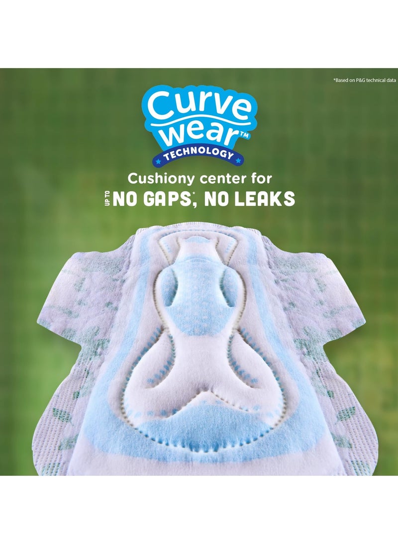 Whisper Whisper Ultra Upto No Gap No Leaks Sanitary Pads, 48 XL Pads, For Heavy Flow Protection, With CURVEWEAR™ Technology, Cotton Like Softness, Disposable Wrapper, Locks Odour & Wetness  - Image 3
