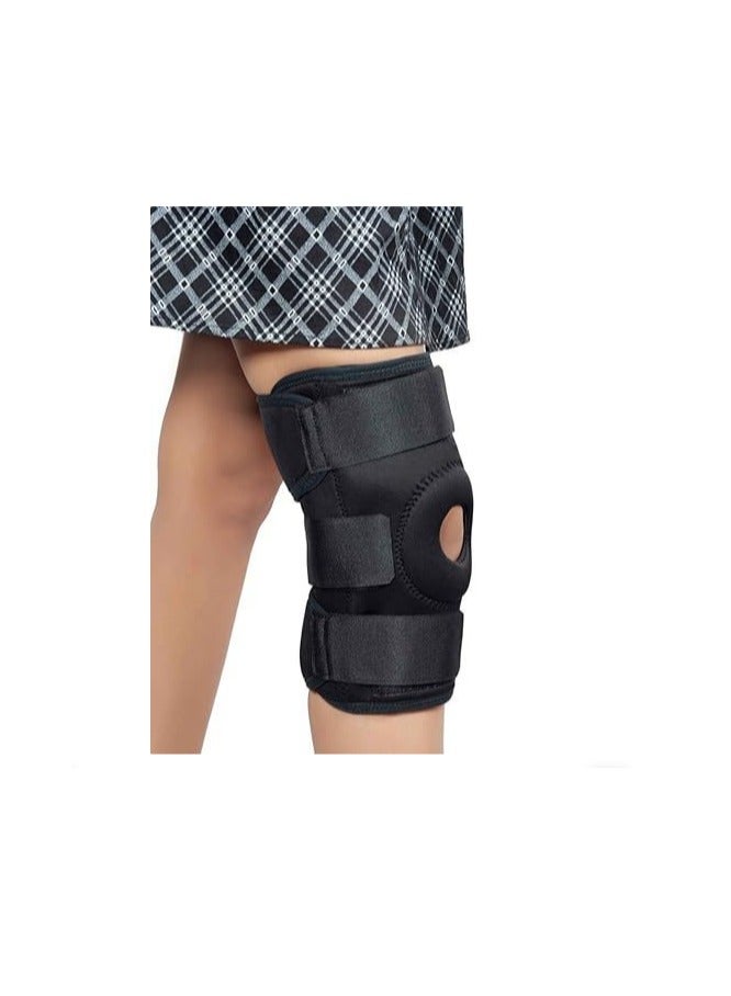 دعامة ركبة بمفصل قابل للتعديل مع مفصلين ألومنيوم – دعم بثلاثة أحزمة لإصابات ACL، الغضروف الهلالي وآلام الركبة - Image 1