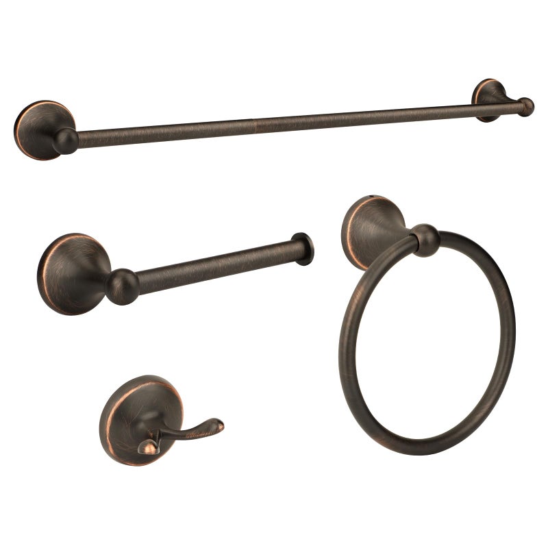 Ntipox 4 Piece Antique Bathroom Hardware Accessories Set Oil Rubbed Bronze24 Inch Towel Bar SetTowel Rack SetBathroom Towel Holder Set