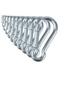 OrdLive 60-Pack Zinc-Galvanized Steel Carabiner Spring Snap Hooks – Silver, 260Lbs Capacity, For Keychains, Hiking, Fishing & Camping
