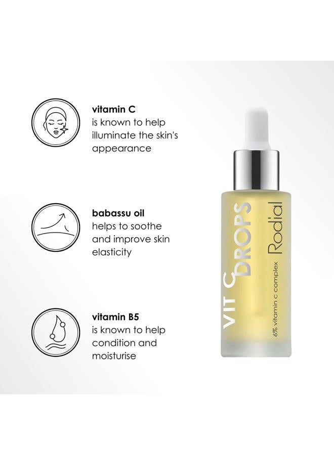 Rodial Vit C Booster Drops 1fl.oz, Brighten and Renew, Rejuvenating Lightweight Vitamin C Face Serum, High Performance Formula with Vitamin B5 and Babassu Oil, Radiance and Luminosity Boost - Image 4