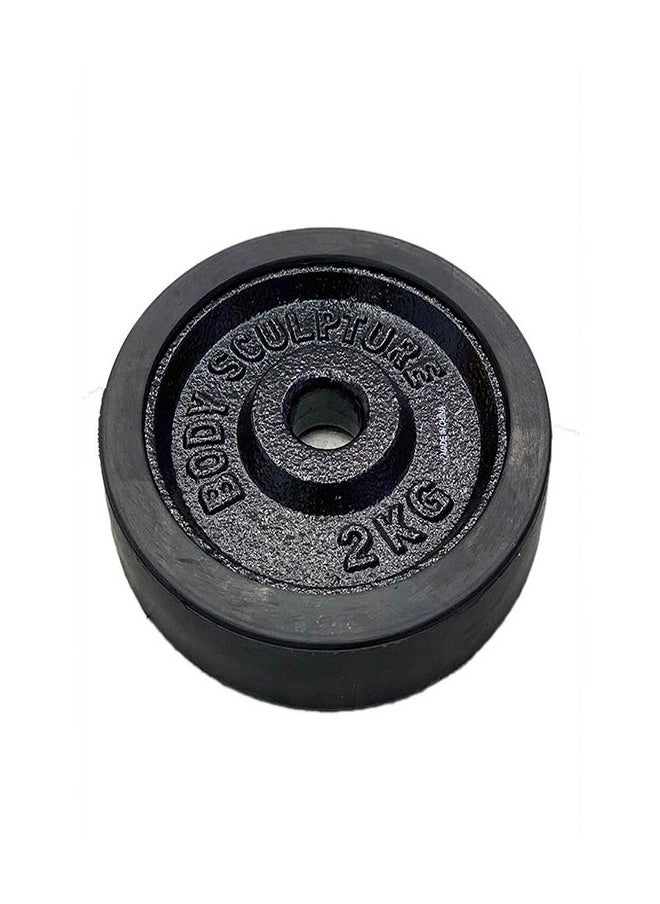 BODY SCULPTURE Rubber Weight Plate 1Inch Dia-2Kg 