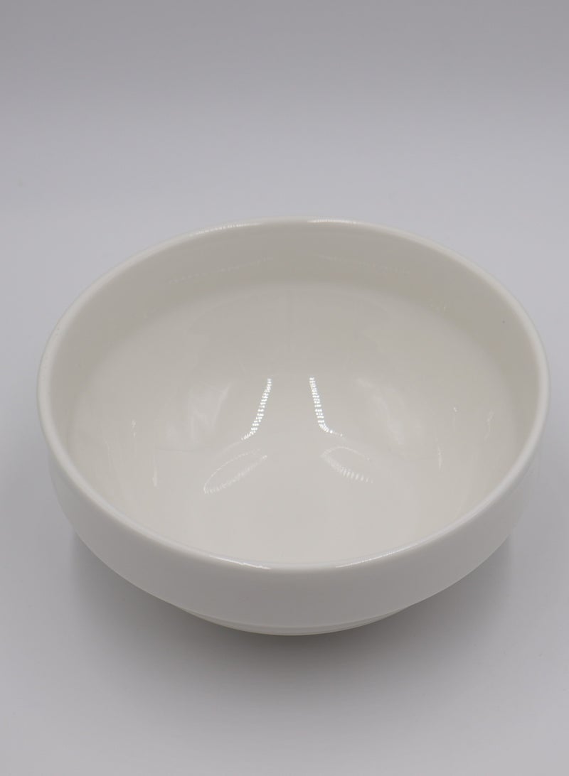 AJ وعاء سيراميك أبيض - عمق 8 إنش