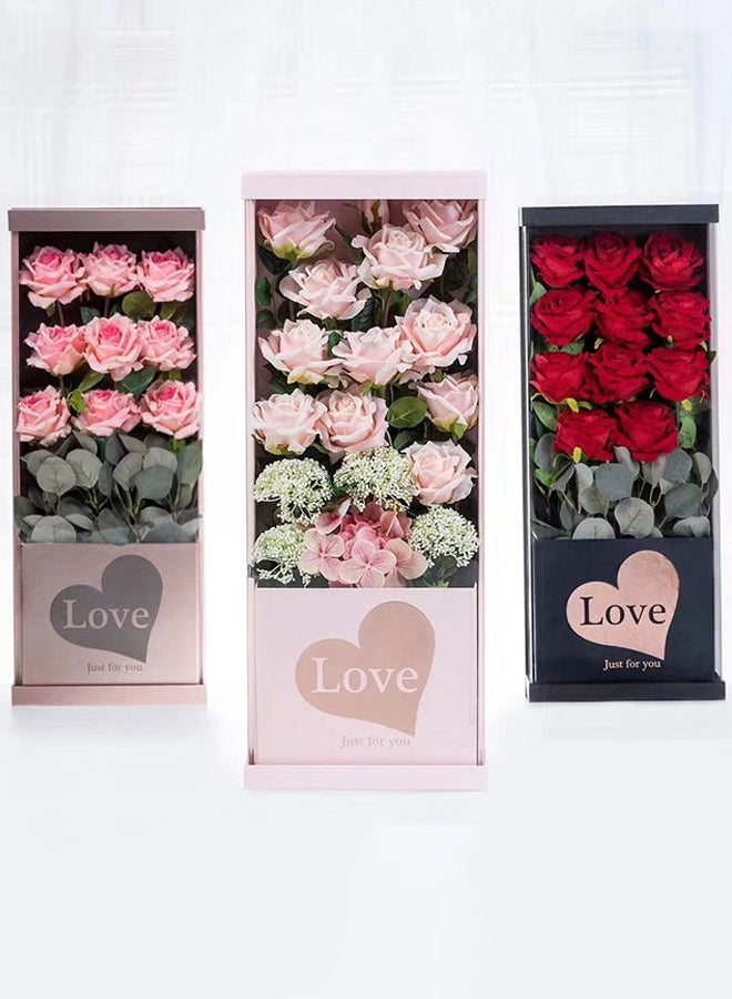 NIBEMINENT Attractive Bouquet Gift Box Black  - Image 2