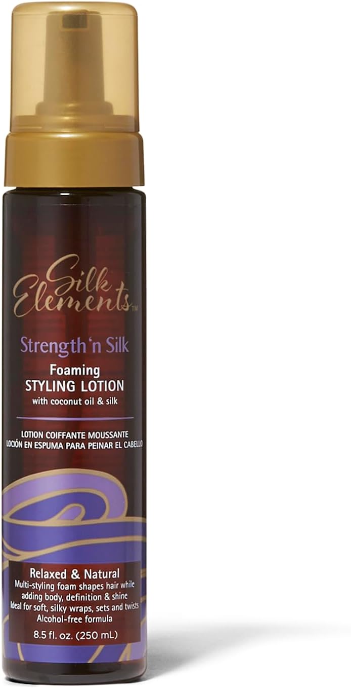 Silk Elements Strength 'n Silk Foaming Styling Lotion with Coconut Oil & Silk Protein - 8.5 fl. oz. (250 ml) - Image 1