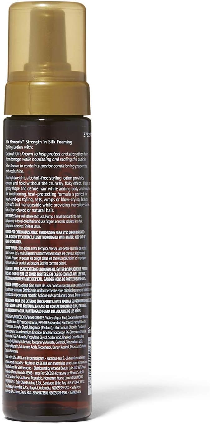 Silk Elements Strength 'n Silk Foaming Styling Lotion with Coconut Oil & Silk Protein - 8.5 fl. oz. (250 ml) - Image 3