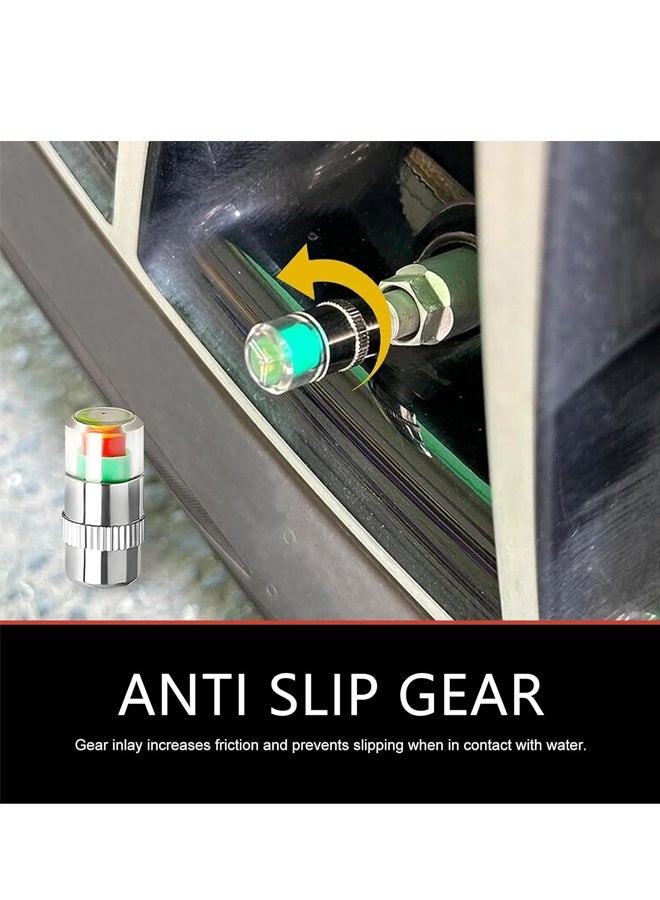 12PCS Universal Car Tire Pressure Monitor Valve Stem Caps Sensor Indicator, 3 Colors Alarm Tire Indicator, Universal Valve Stem Caps for Cars, for SUVs, Trucks - Image 4