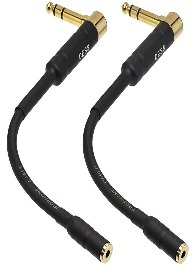 CNCESS CESS-238 Right Angle 1/4 Inch TRS to 3.5mm Right Angle Adapter,6.35mm Male to 3.5mm Female Stereo Headphone Audio Adapter - Image 4