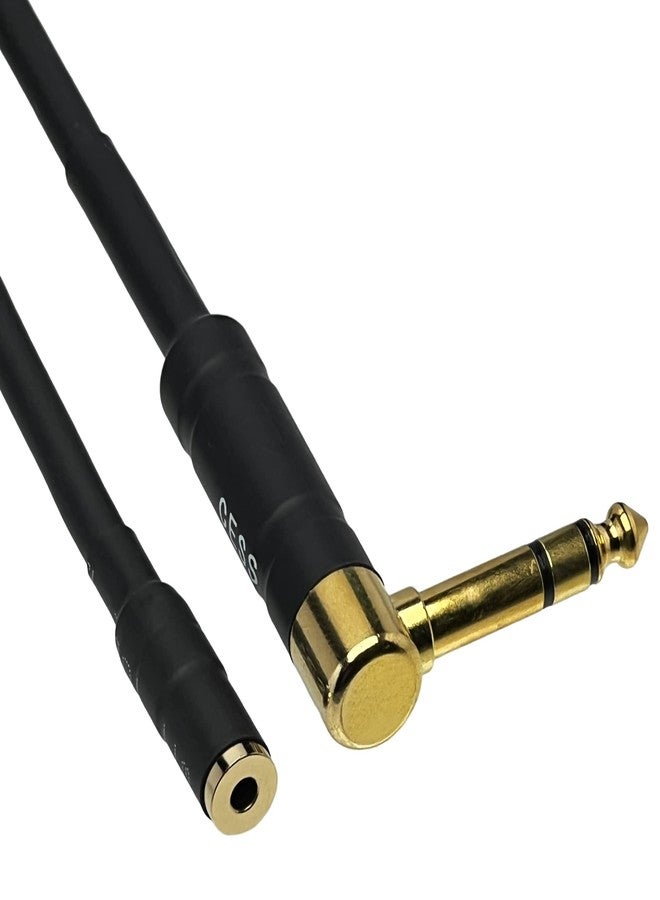 CNCESS CESS-238 Right Angle 1/4 Inch TRS to 3.5mm Right Angle Adapter,6.35mm Male to 3.5mm Female Stereo Headphone Audio Adapter - Image 5