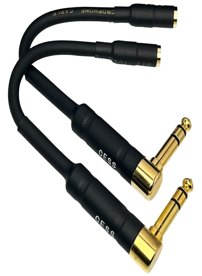 CNCESS CESS-238 Right Angle 1/4 Inch TRS to 3.5mm Right Angle Adapter,6.35mm Male to 3.5mm Female Stereo Headphone Audio Adapter - Image 3