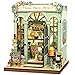 CUTEBEE Book Nook Kit DIY Miniature House Dollhouse Kit for Adults and Teens Booknook Tiny House Bookshelf 3D Wooden Puzzle Gifts for Family Champslyses Florist - Image 3